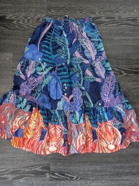 Anthropologie Multicolor Tiger Skirt